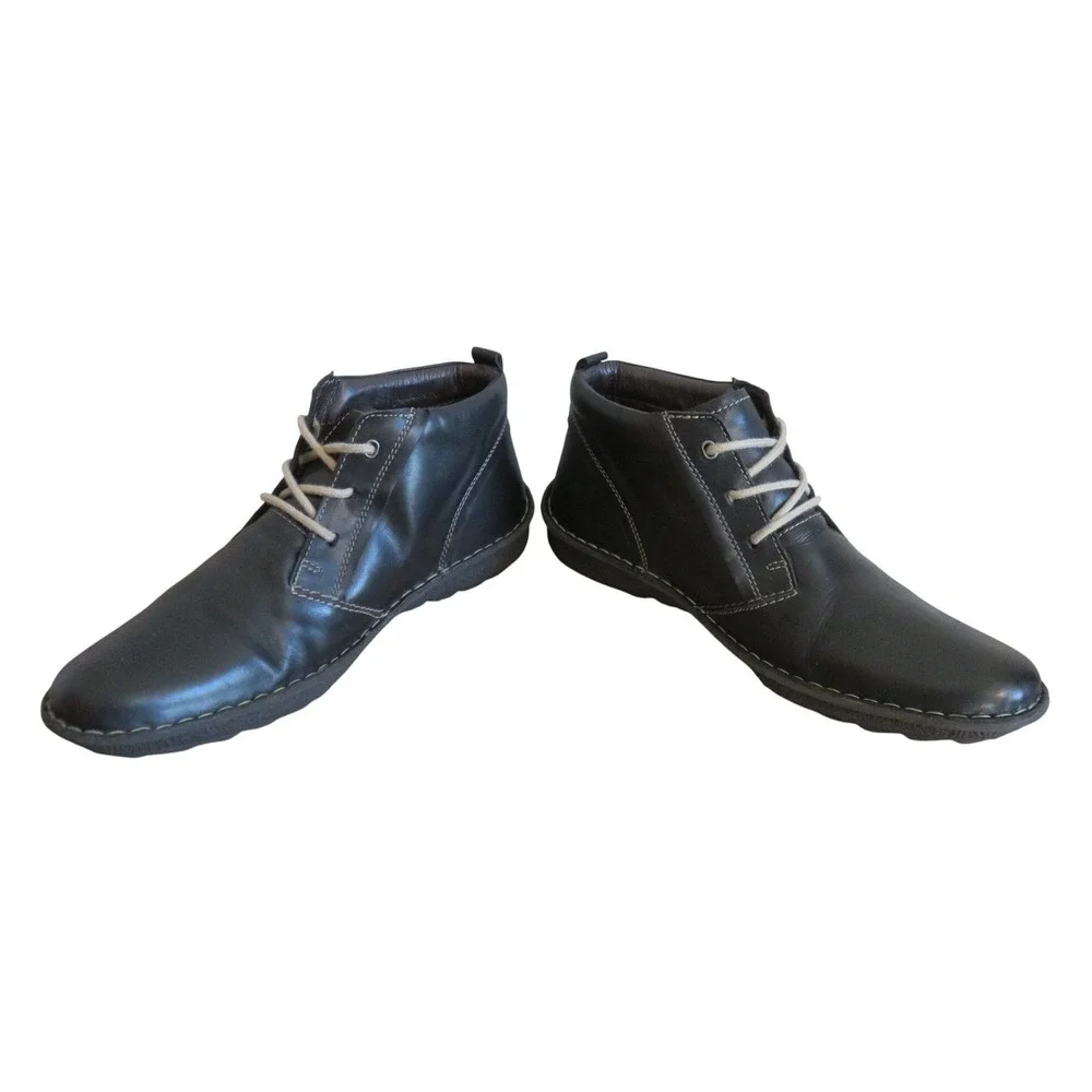 Pikolinos Chile Mens Black Leather Chukka Boots Lug Sole Ankle Boots Size 41